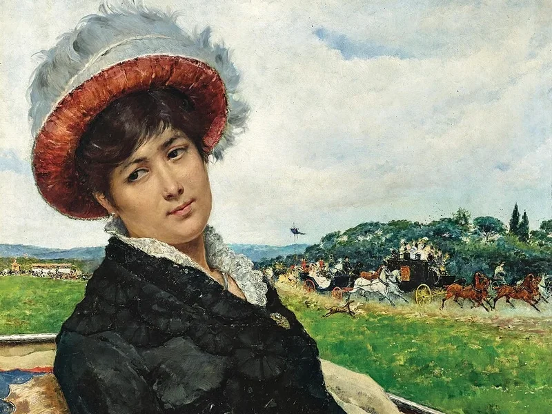 1861-Matteo Lovatti - Una dama in una carrozza